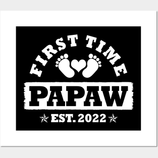 First Time Papaw Est 2022 Funny New Papaw Gift Posters and Art